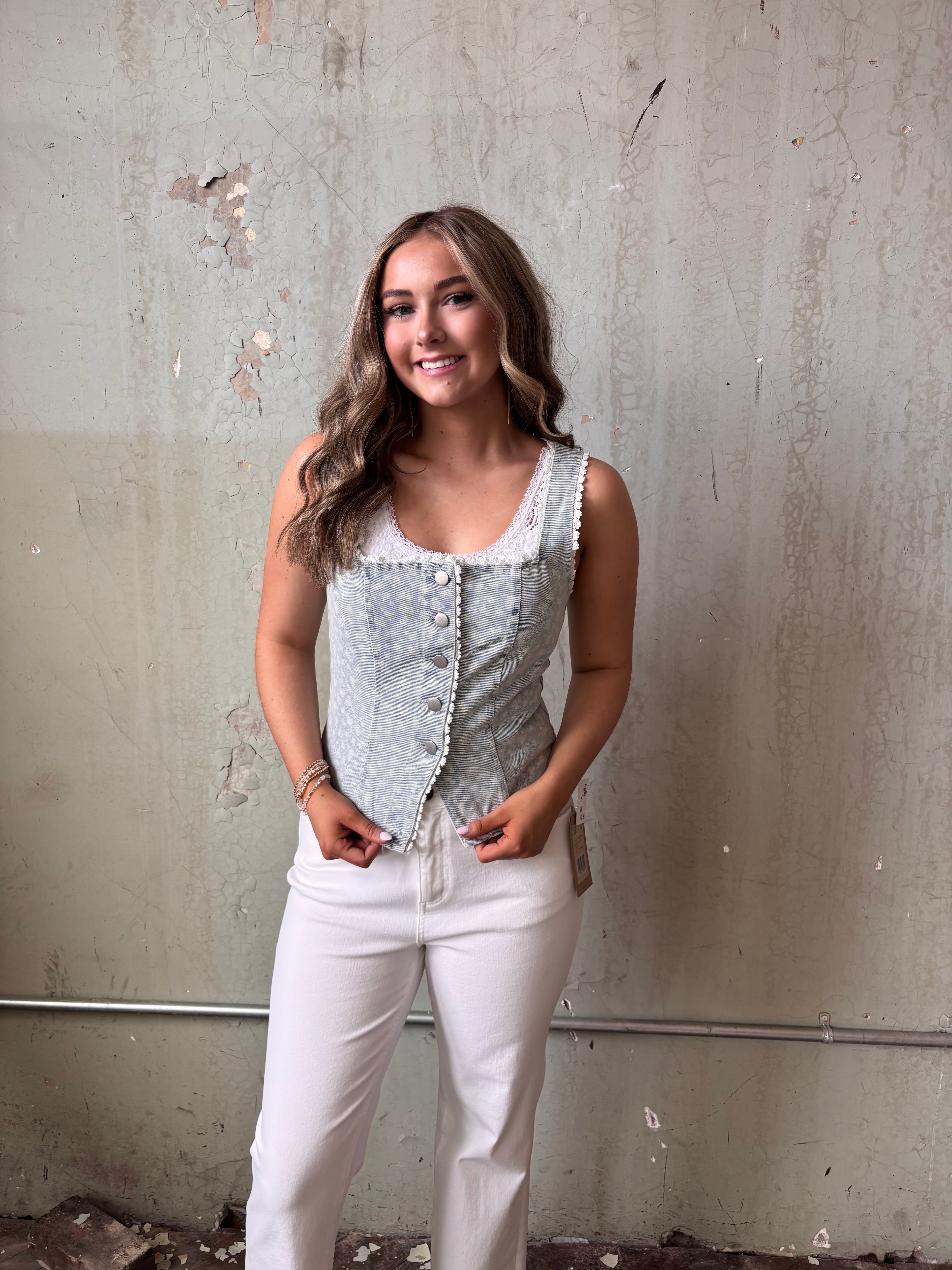 DENIM VST LACE