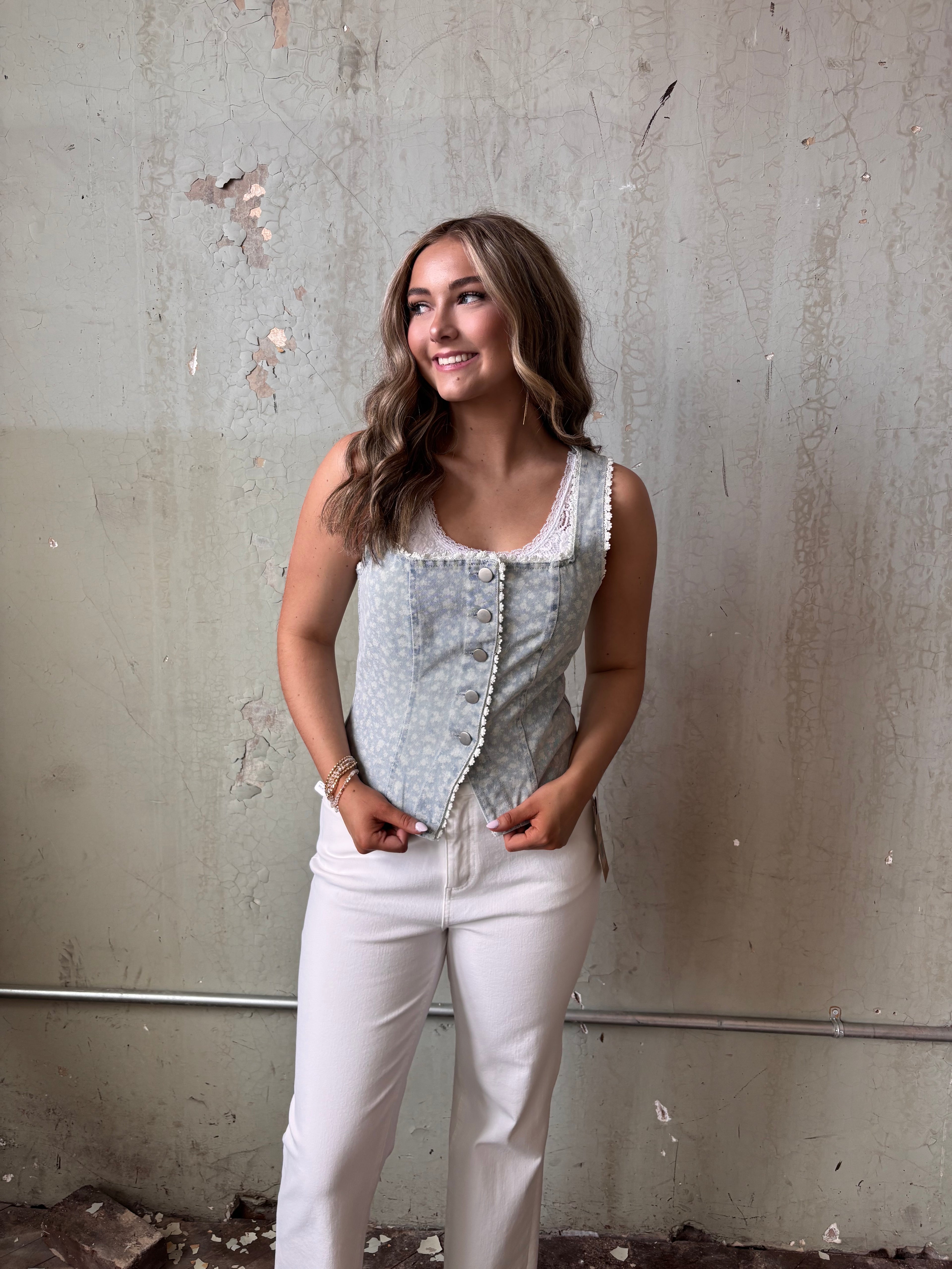 DENIM VST LACE